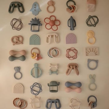 Mushie Silicone Baby Teether Toy in Cute Pretzel Design