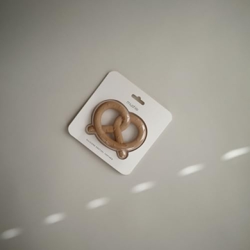 Mushie Silicone Baby Teether Toy in Cute Pretzel Design