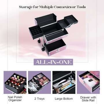 Adazzo Wheeled Manicure Trolley for Professionals