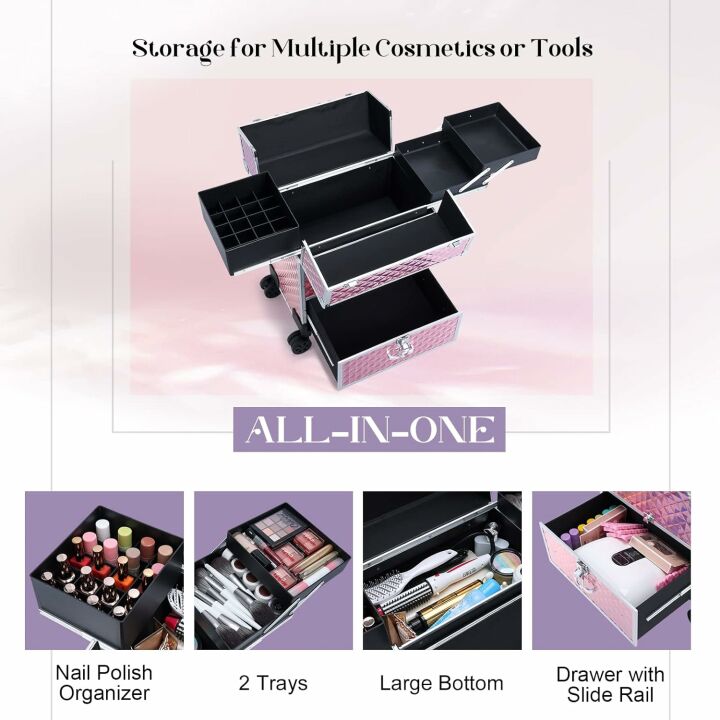 Adazzo Wheeled Manicure Trolley for Professionals