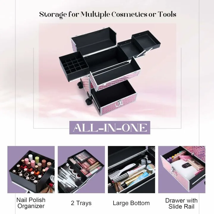 Adazzo Wheeled Manicure Trolley for Professionals