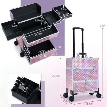 Adazzo Wheeled Manicure Trolley for Professionals