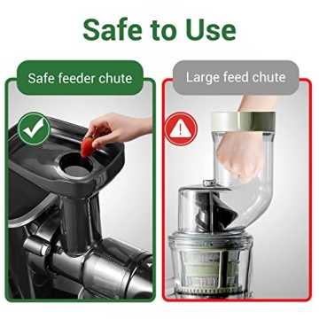 AMZCHEF Slow Masticating Juicer - 2 Speed Modes & Quiet Motor