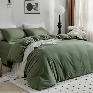JELLYMONI Green King Size Duvet Cover Set Made of Cotton