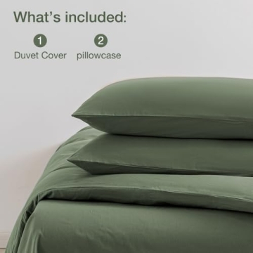 JELLYMONI Green King Size Duvet Cover Set Made of Cotton