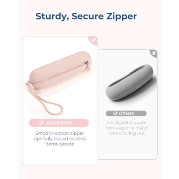 BAGSMART Makeup Brush Holder Bag, Travel Small Makeup Bag for Purse, Make Up Brush Bag Case Cosmetic...