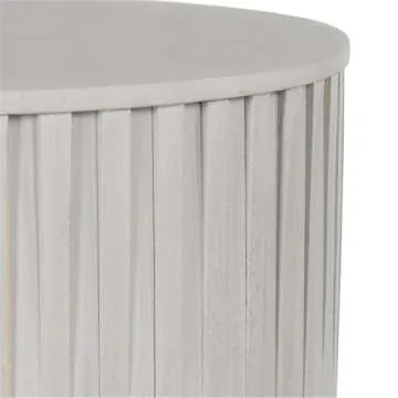 Kosas Home Maya Mango Wood End Table - Stylish Gray Finish