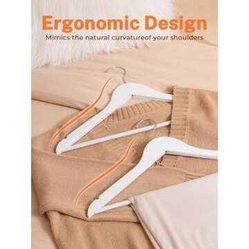 HOUSE DAY Premium Wooden Hangers 20 Pack Coat Hangers Wood Clothes Hangers Smooth Finish Wood Hangers for Closet Heavy Duty Suit Hangers for Clothes, Jacket, Shirt, Tank Top, Dress - Walnut