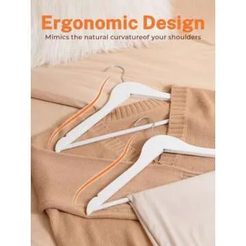 HOUSE DAY Premium Wooden Hangers 20 Pack Coat Hangers Wood Clothes Hangers Smooth Finish Wood Hangers for Closet Heavy Duty Suit Hangers for Clothes, Jacket, Shirt, Tank Top, Dress - Walnut