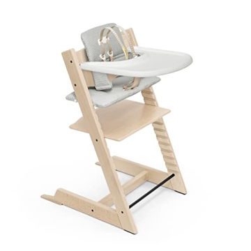 Tripp Trapp High Chair with Cushion and Stokke Tray - Natural