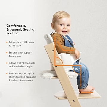 Tripp Trapp High Chair with Cushion and Stokke Tray - Natural