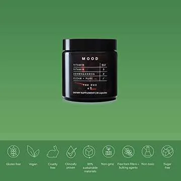 The Nue Co. MOOD Multivitamin, Ashwagandha, Vitamin B & Vitamin D, Reduce Stress and Balance the Mind, Vegan, Gluten Free, 30 Capsules