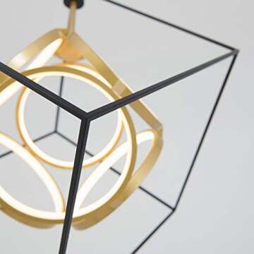 Artika Luxury Pendant Light with Gold Accent and LED
