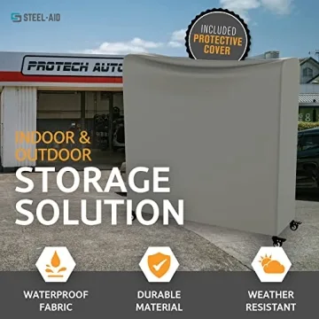 Adjustable Rolling Tire Rack with Protective Cover & Wheels