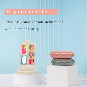 Travel-Friendly Pill Organizer with Labels and Stickers