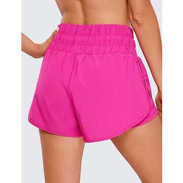 CRZ YOGA 2 in 1 High Waisted Running Shorts for Women 3" - Split Breathable for Athletic Tennis Gym ...