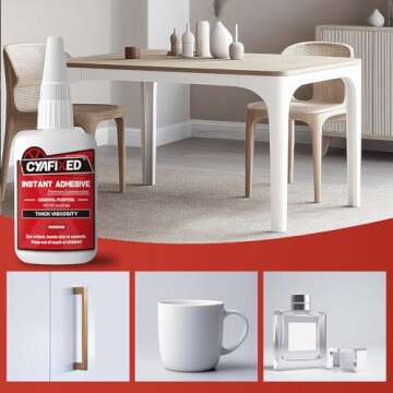 Super Glue Liquid - Instant Clear Cyanoacrylate Adhesive for Crafts & Repairs