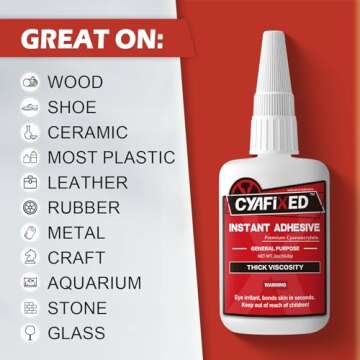 Super Glue Liquid - Instant Clear Thick Viscosity Adhesive