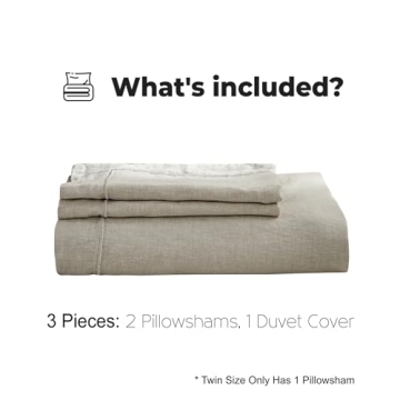 Simple Opulence Washed Linen Duvet Cover King Size Set