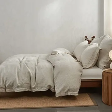 Simple Opulence Washed Linen Duvet Cover King Size Set