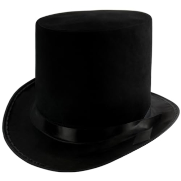 Victorian Felt Top Hat for Men - Elegant Black Party & Costume Hat