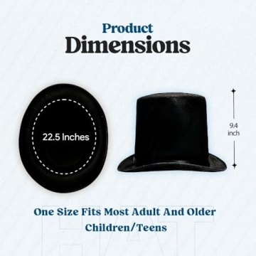 Victorian Felt Top Hat Elegant Black Party Costume