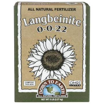 Down to Earth Organic Langbeinite Fertilizer Mix 0-0-22 Granules, 5 lb, Pack of 1