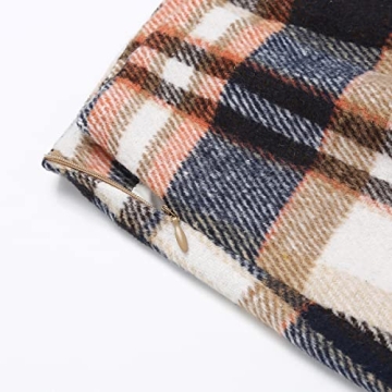 Plaid Skirts for Women Fall Fashion 2024 Wool Tweed Corduroy Pencil Brown Mini Skirt Winter Clothes, Brown, L