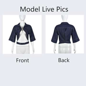 LEOROO Trendy Cropped Jacket Lace-up Women's Fashion