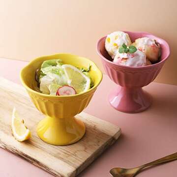 Stylish Sweejar Ceramic Ice Cream Bowls Set of 2