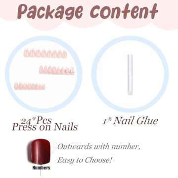 BABALAL Stylish Press-on Nails for Effortless Beauty