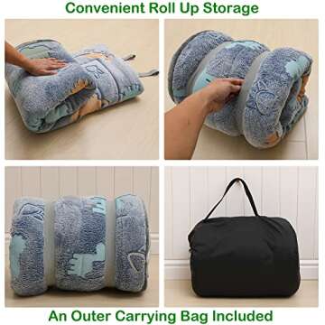 Kids Sleeping Bag Glow in The Dark Toddler Slumber Bag Dinosaurs Toddler Nap Mats for Preschool Daycare Shining Luminous Soft Sleepover Sack for Boys Girls Kindergarten