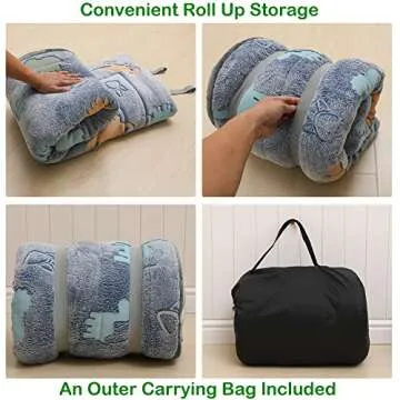 Kids Sleeping Bag Glow in The Dark Toddler Slumber Bag Dinosaurs Toddler Nap Mats for Preschool Daycare Shining Luminous Soft Sleepover Sack for Boys Girls Kindergarten