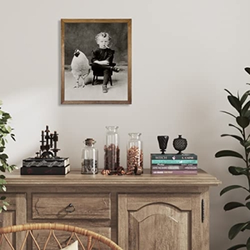 Vintage Weird Boy with Chicken Poster for Unique Decor