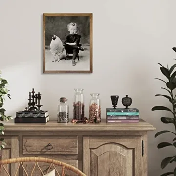 Vintage Weird Boy with Chicken Poster for Unique Decor