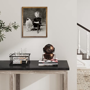 Vintage Weird Boy with Chicken Poster for Unique Decor