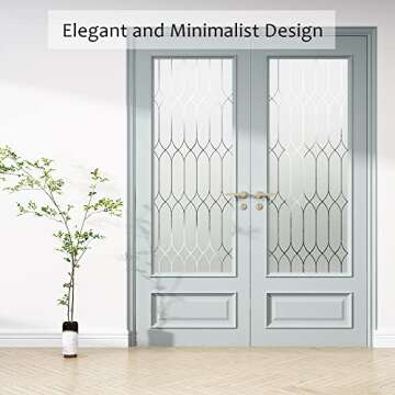 Privacy Window Film Decoration, Heat Control Window Tint for Home, Static Cling Glass Door Coverings...