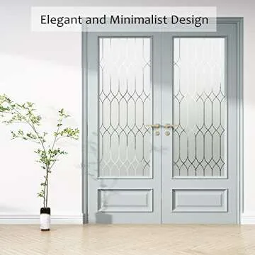 Privacy Window Film Decoration, Heat Control Window Tint for Home, Static Cling Glass Door Coverings...