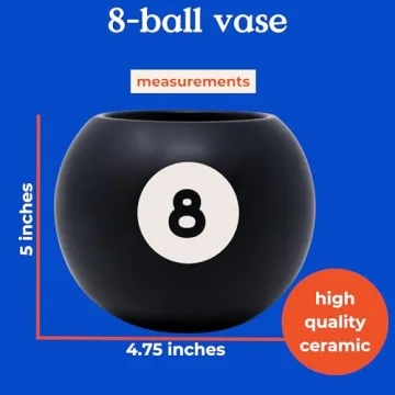 Ban.do 8 Ball Flower Vase - Unique Retro Decor