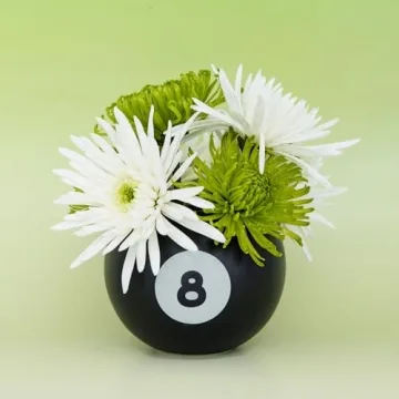 Ban.do 8 Ball Flower Vase - Unique Retro Decor