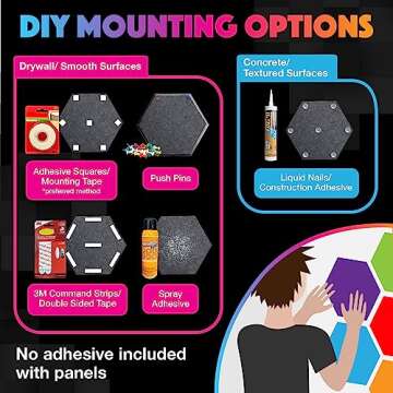 Sonic Acoustics Hexagon Acoustic Panels 12 Pack Soundproof