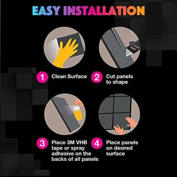 Sonic Acoustics Hexagon Acoustic Panels 12 Pack Soundproof