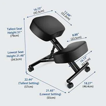Ergonomic Kneeling Chair for Posture and Comfort