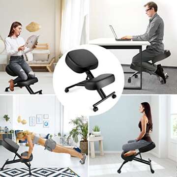 Ergonomic Kneeling Chair for Posture and Comfort