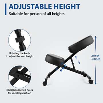 Ergonomic Kneeling Chair for Posture and Comfort
