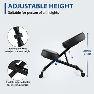 Ergonomic Kneeling Chair for Posture and Comfort