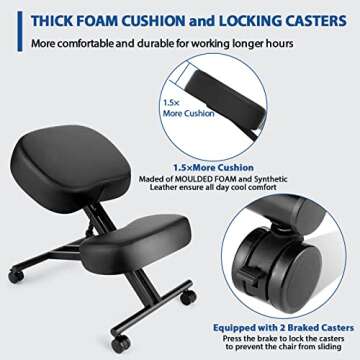 Ergonomic Kneeling Chair for Posture and Comfort