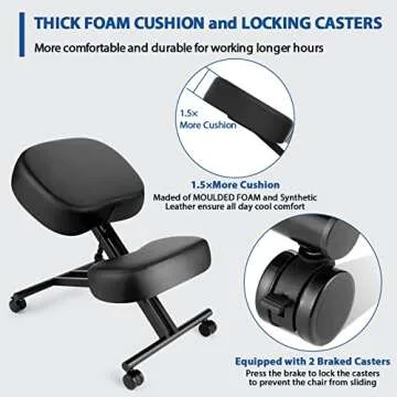 Ergonomic Kneeling Chair for Posture and Comfort