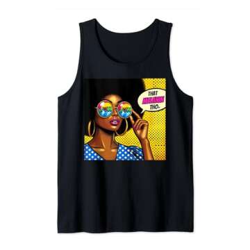 That Melanin Tho Pop Art Wow Black Afro Woman Owned Business Tank Top