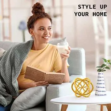 Everydecor Metal Decorative Sphere - Chic Home Accent in Gold